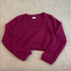Cotton On Women's Magenta Crew Neck Sweater